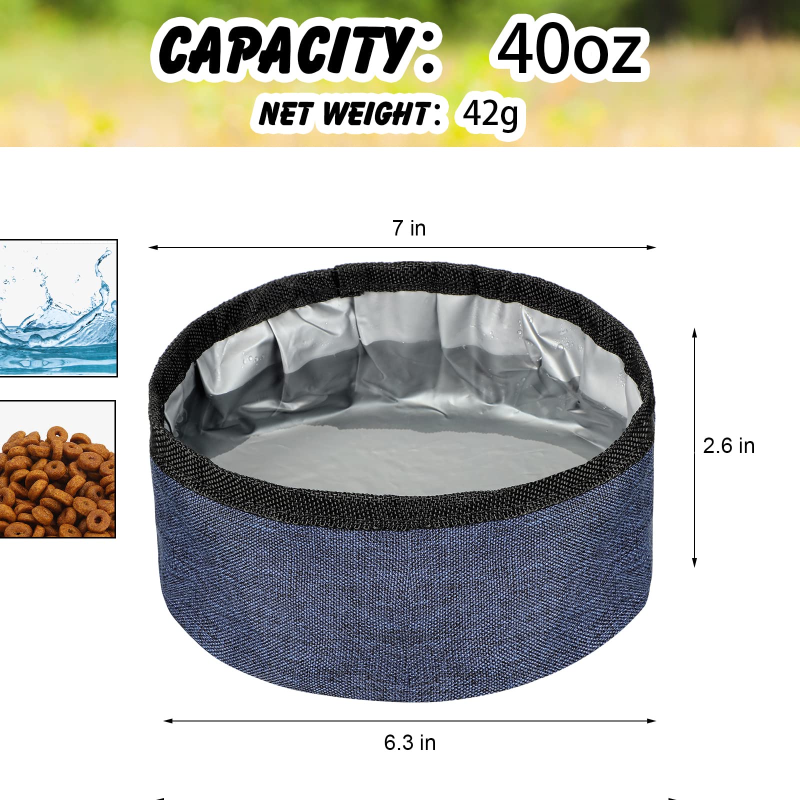 Meanplan gamelle en pleine nature utilisée pour hydrater un chien en randonnée