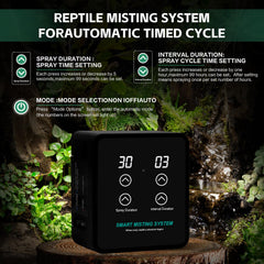 MECESOR brumisateur installé dans un terrarium démontrant humidification uniforme