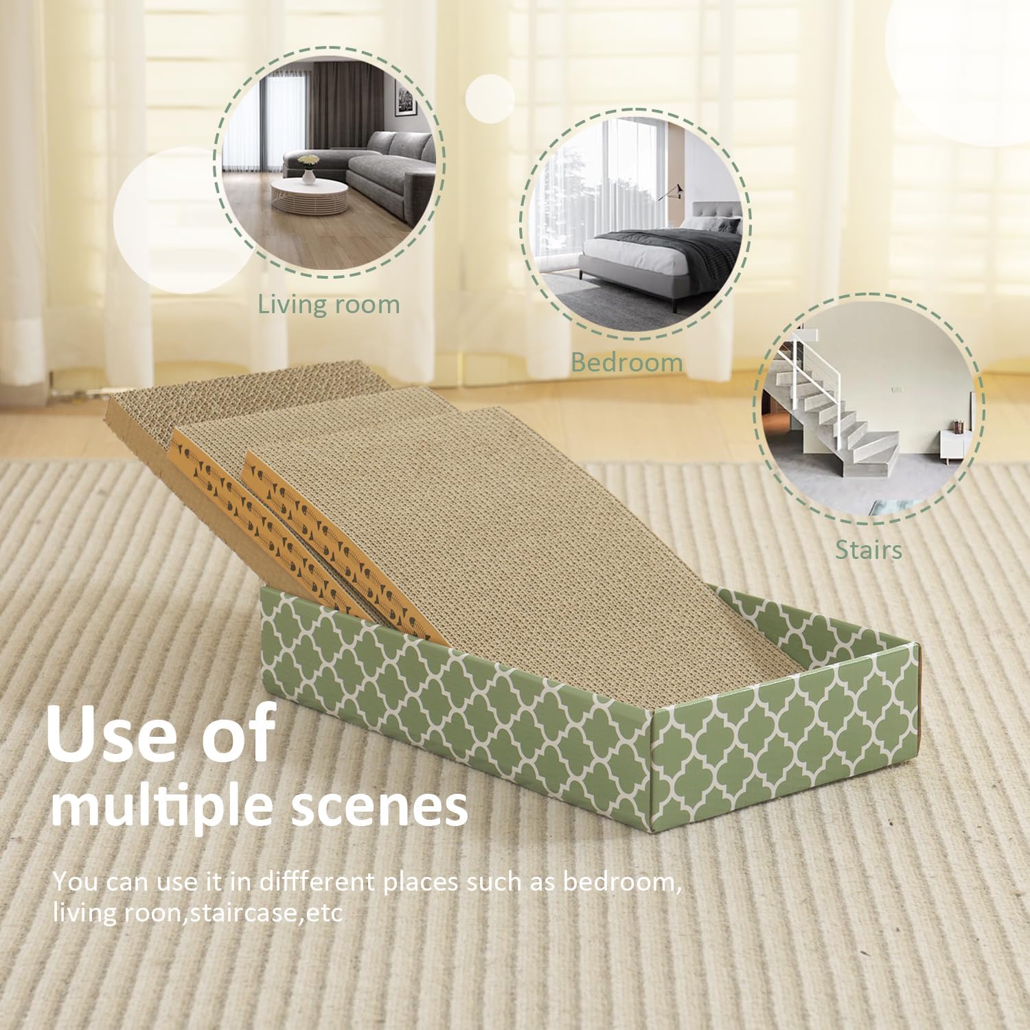 MECOOL chat utilisant le tapis pour griffer et préserver les meubles