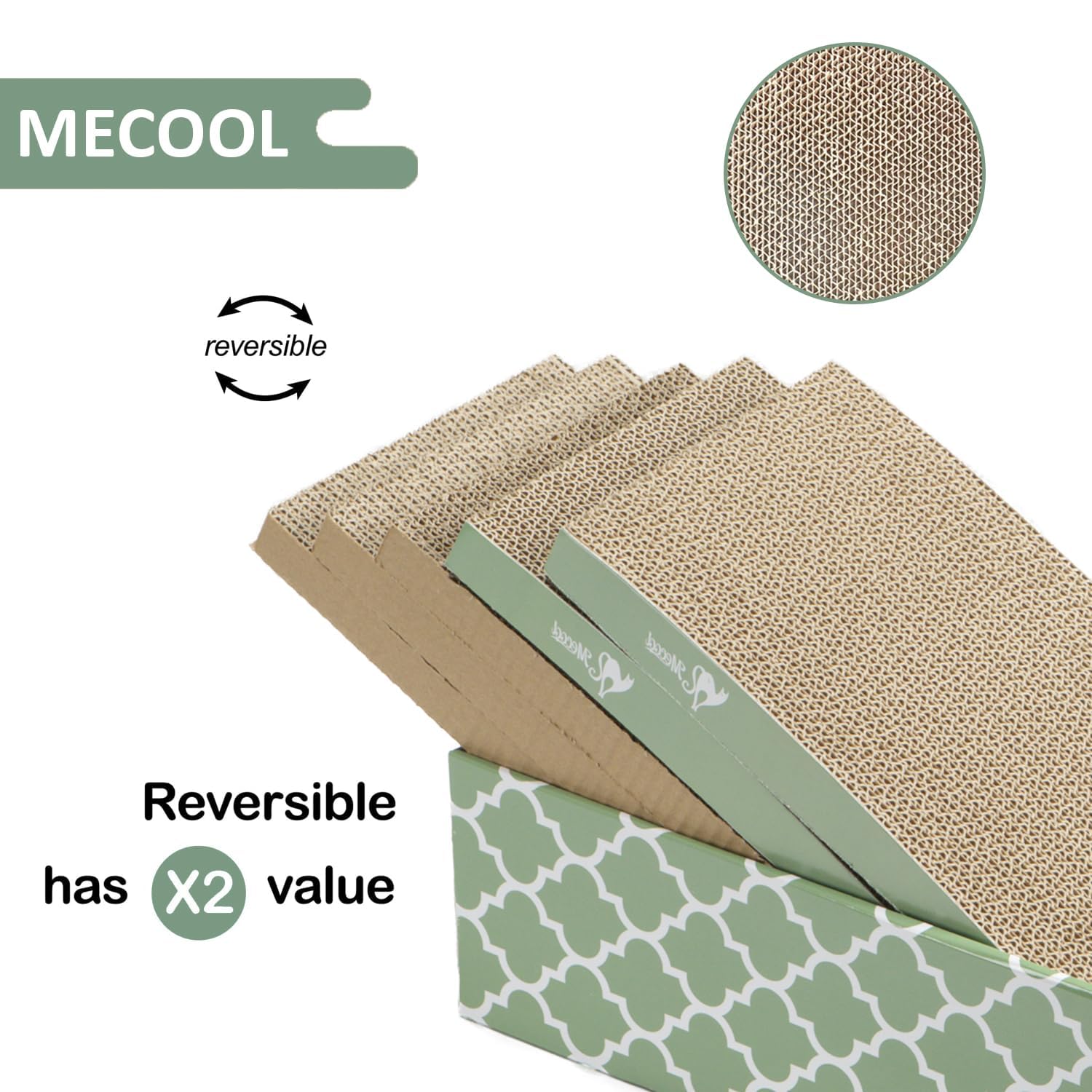 MECOOL plateau réversible montrant les deux faces, double durée de vie