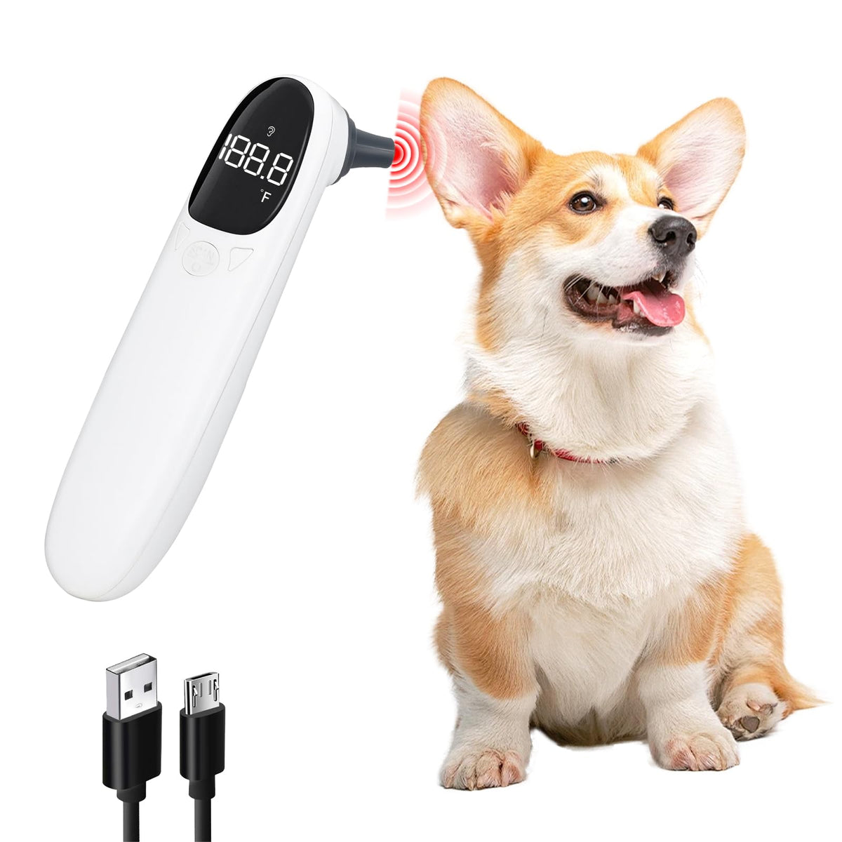 MEETI thermomètre face avant, design ergonomique pour prises rapides