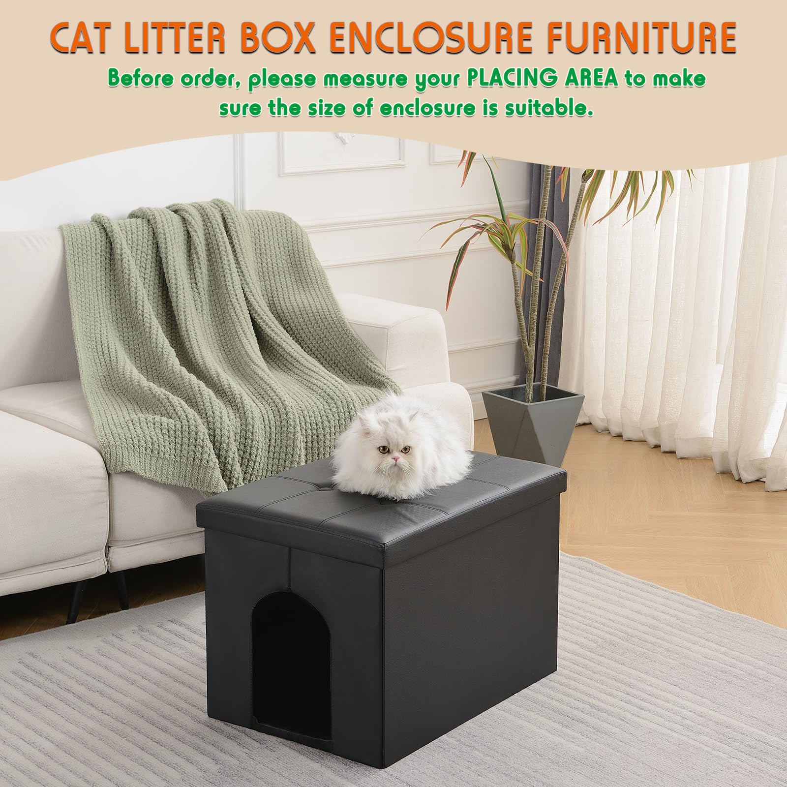 MEEXPAWS chat utilisant le meuble pour plus d'intimité et propreté
