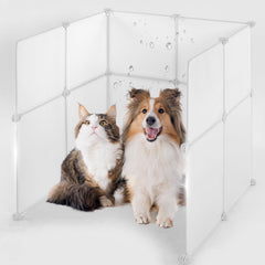 MEEXPAWS face avant de l'enceinte montrant la protection complète et la propreté