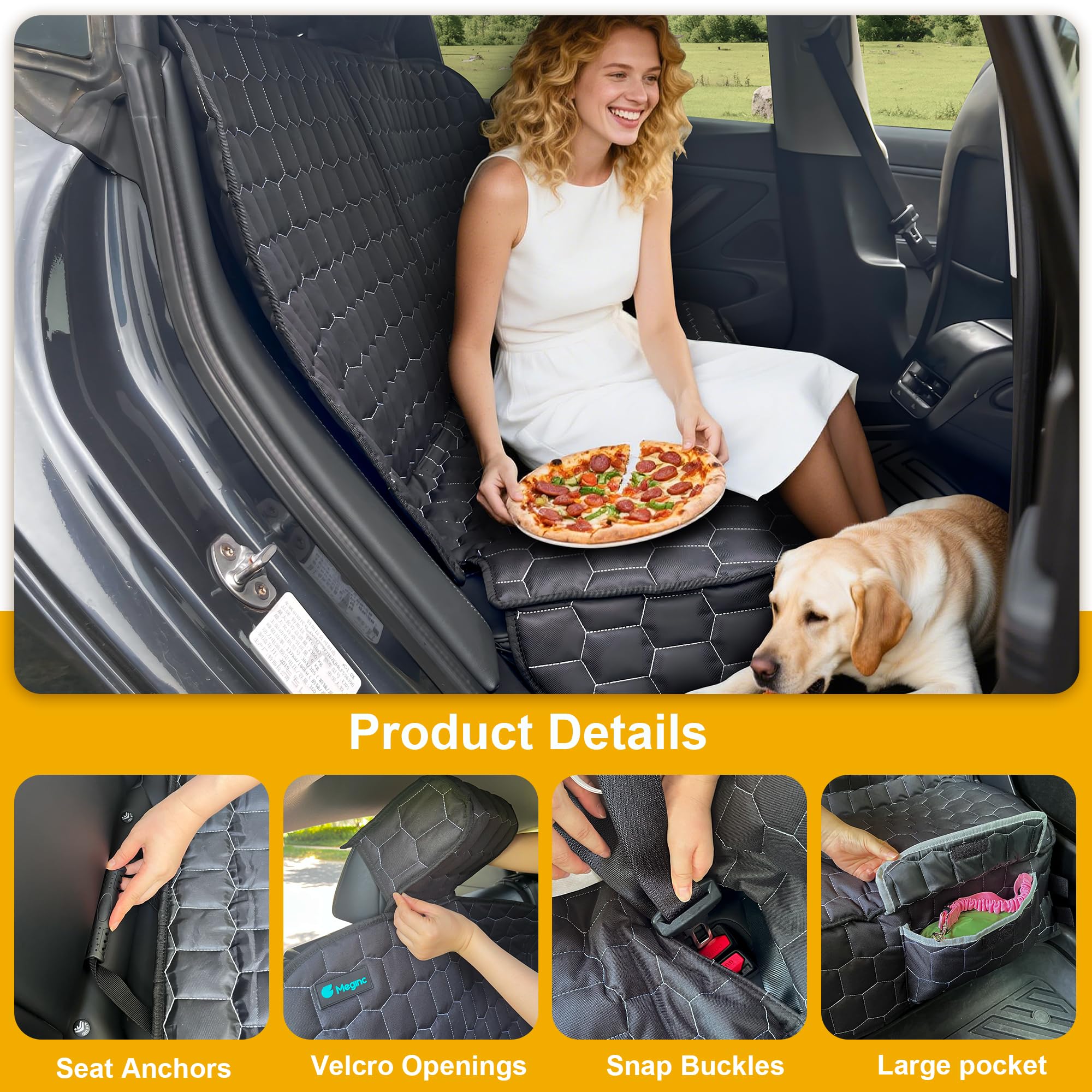 Meginc ouverture ceinture et ISOFIX pour installation enfant facile