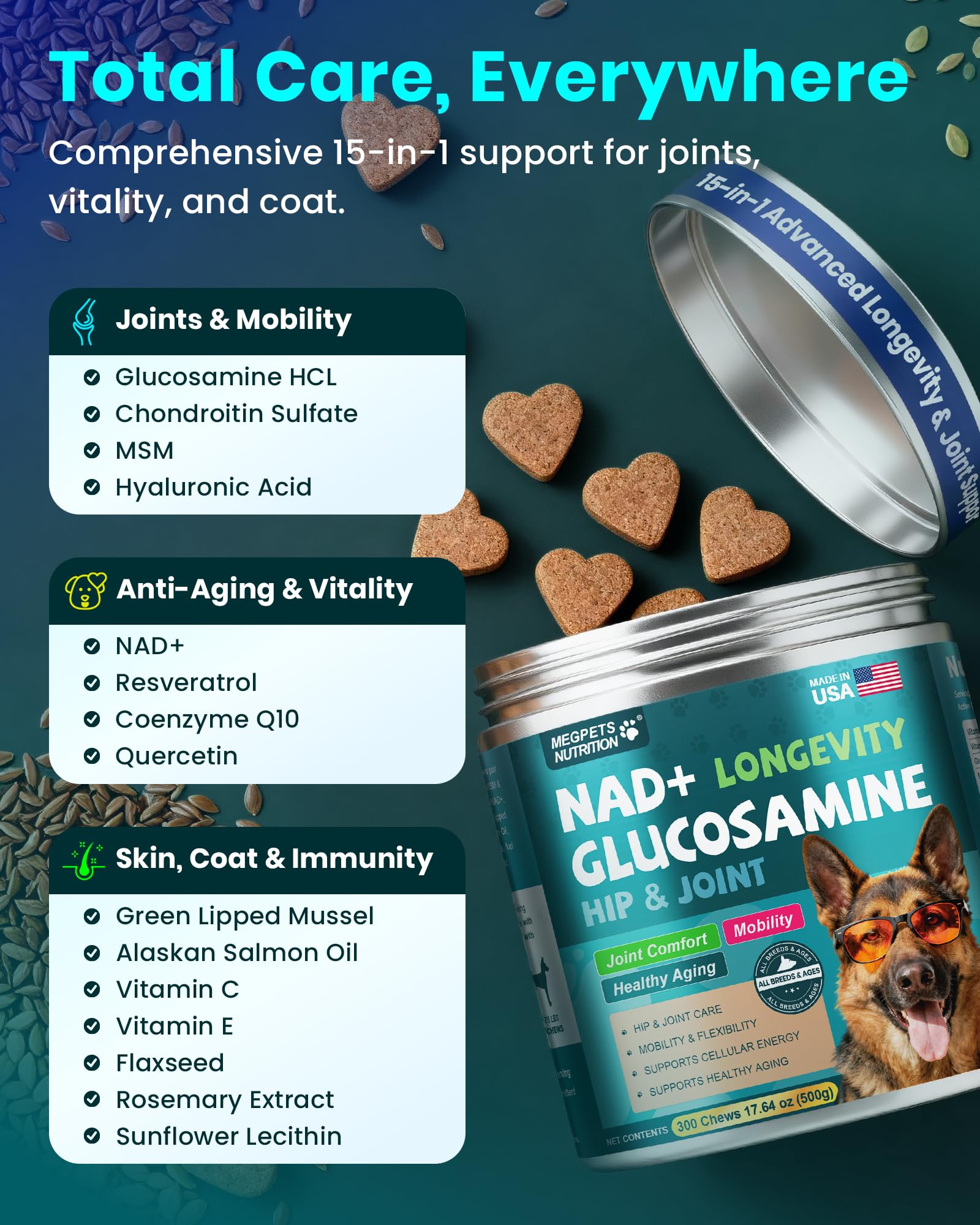 MEGPETS NUTRITION bouchée molle en gros plan appréciée par les chiens