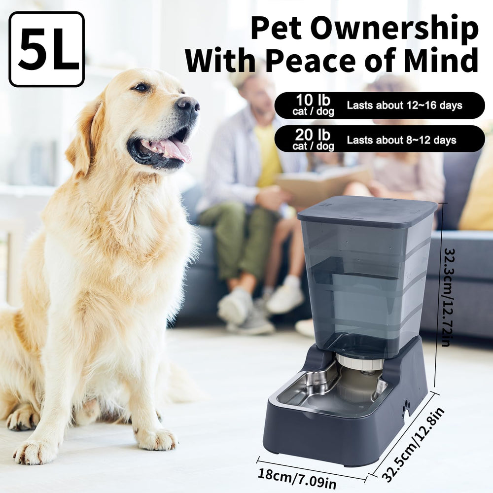 Meikuler comparaison taille montrant capacité 5,2L pour chiens et chats