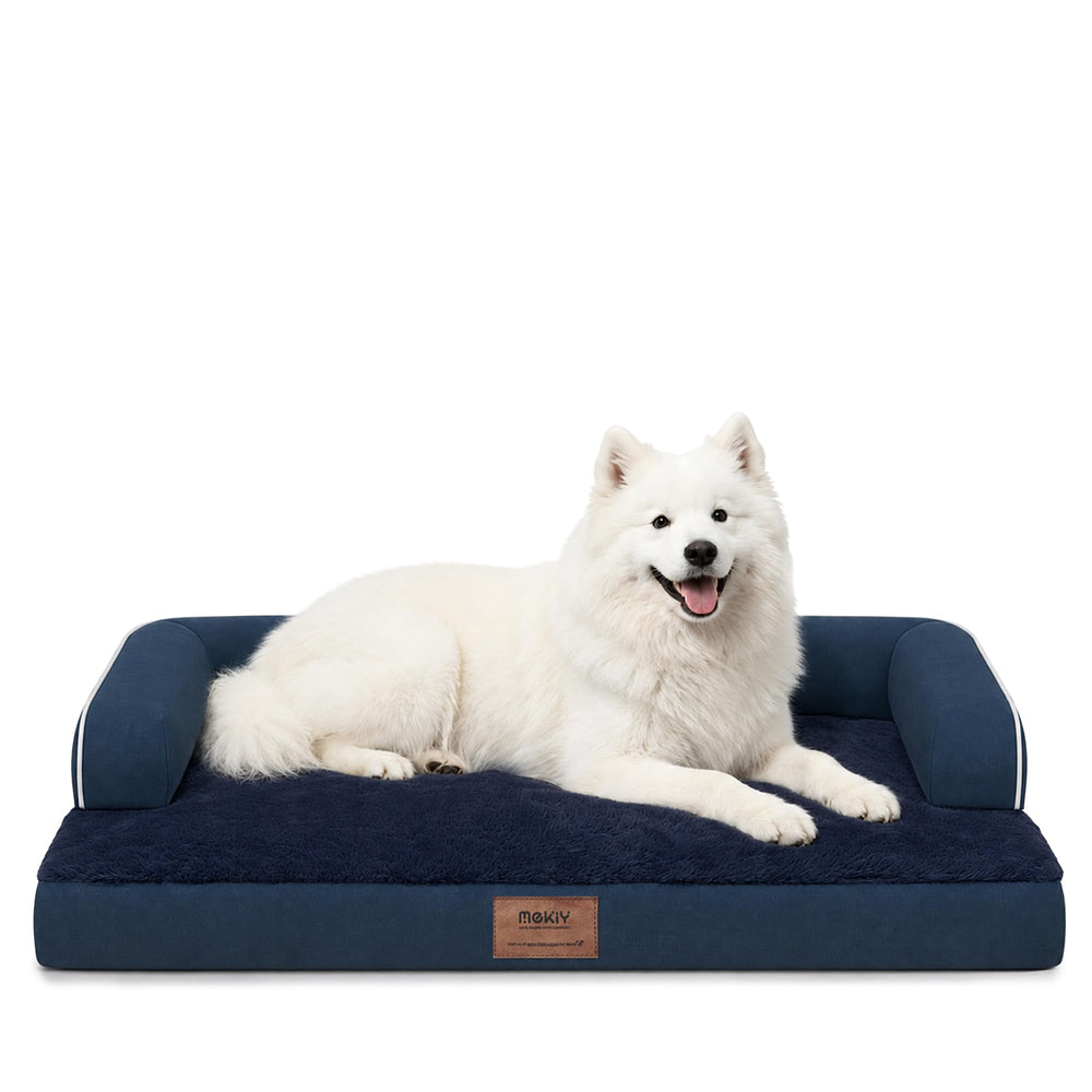 MEKIY lit face avant montrant taille XL et bolster pour confort