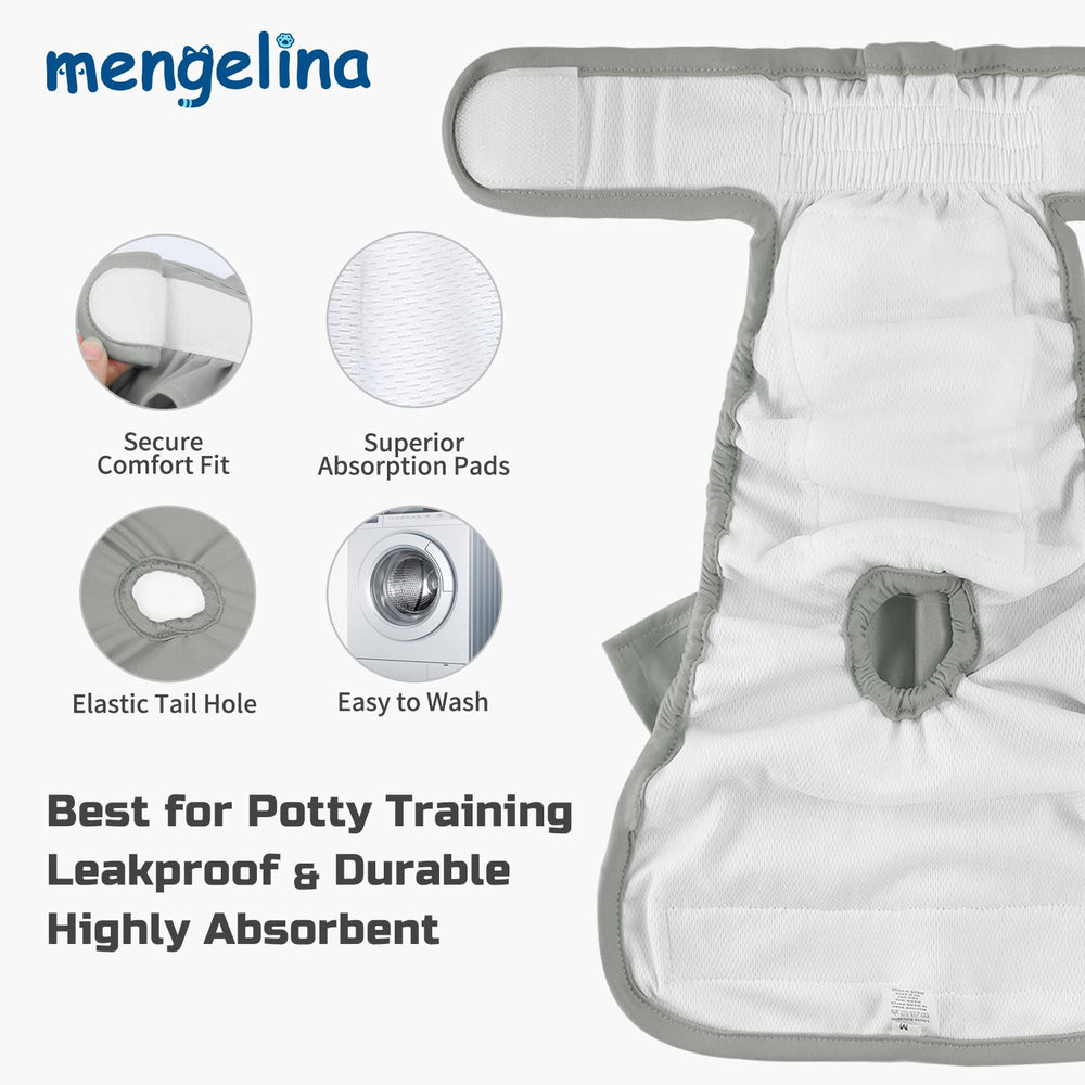 Mengelina chienne portant la couche pour protection quotidienne