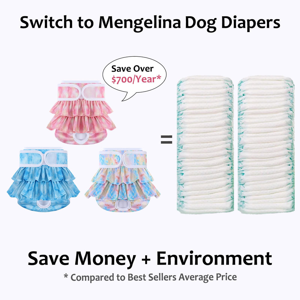 Mengelina couche portée sur chienne XS, confort et couverture adaptée