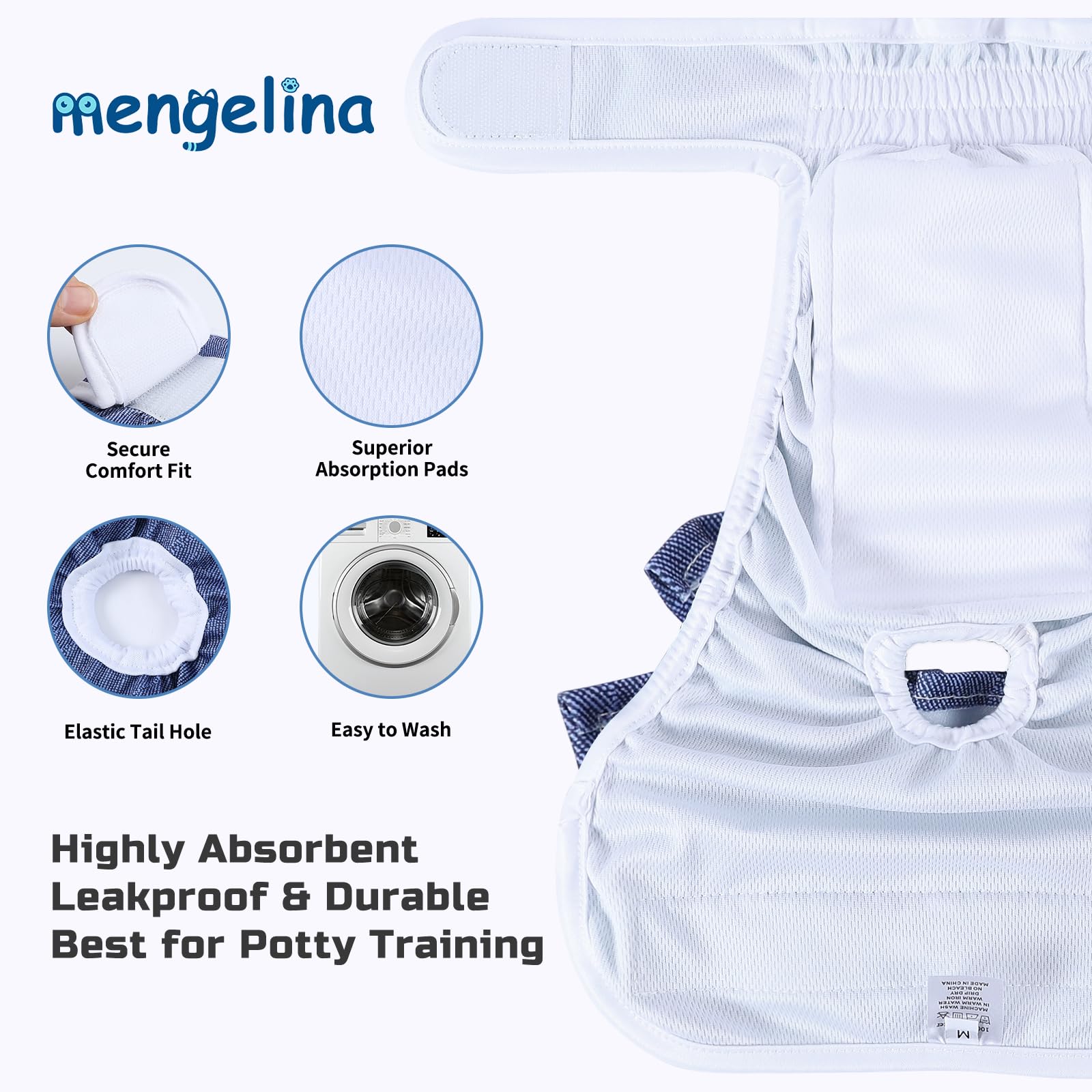 Mengelina couche portée par une chienne en promenade, protection fiable