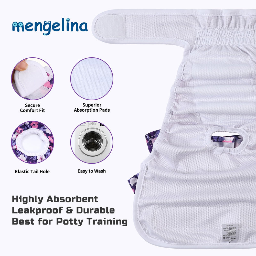 Mengelina couche portée par une petite chienne X-Small pour maintien sûr