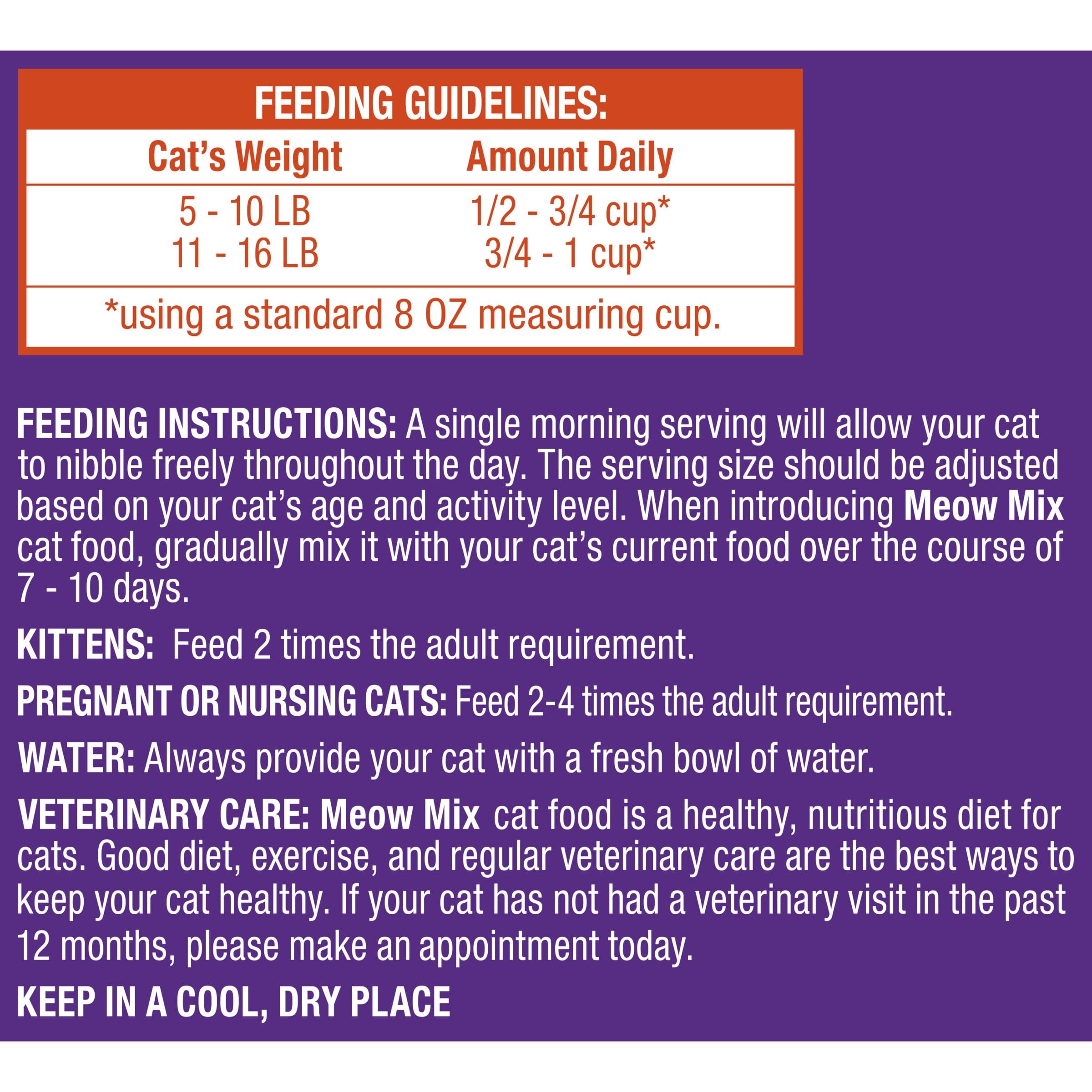 Meow Mix assiette avec portion servie prêt à nourrir rapidement