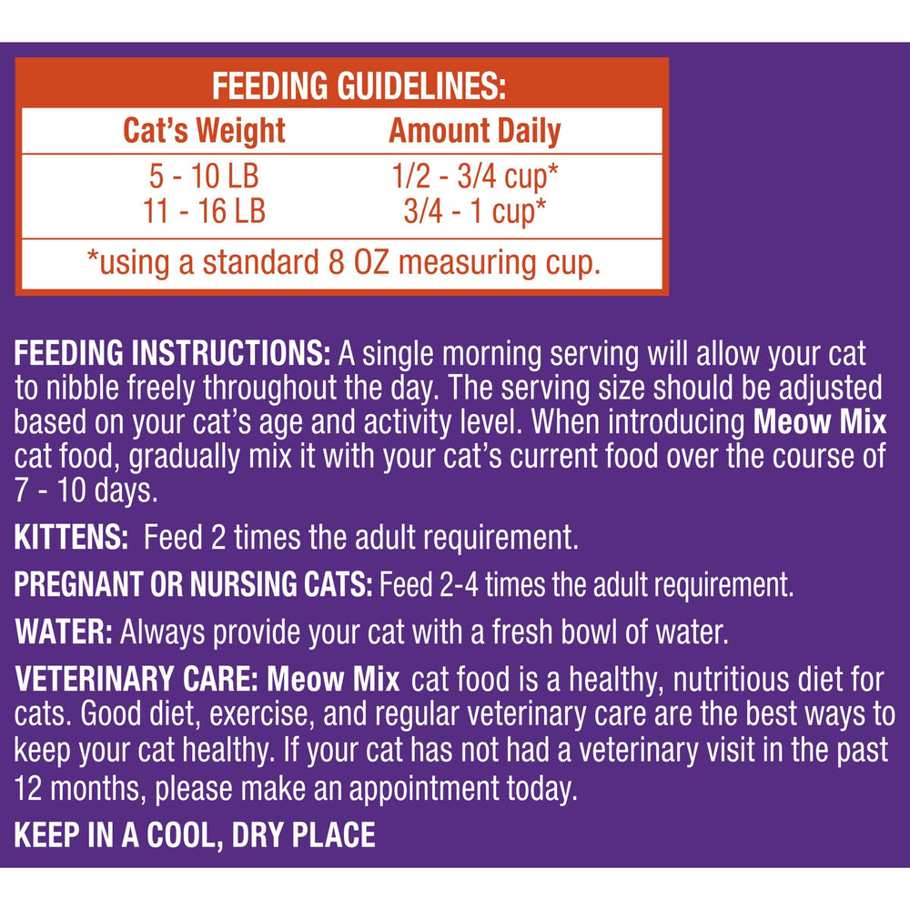 Meow Mix assiette avec portion servie prêt à nourrir rapidement