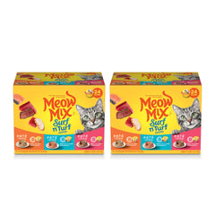 Meow Mix coupelle face avant montrant l’emballage pratique et gain de temps
