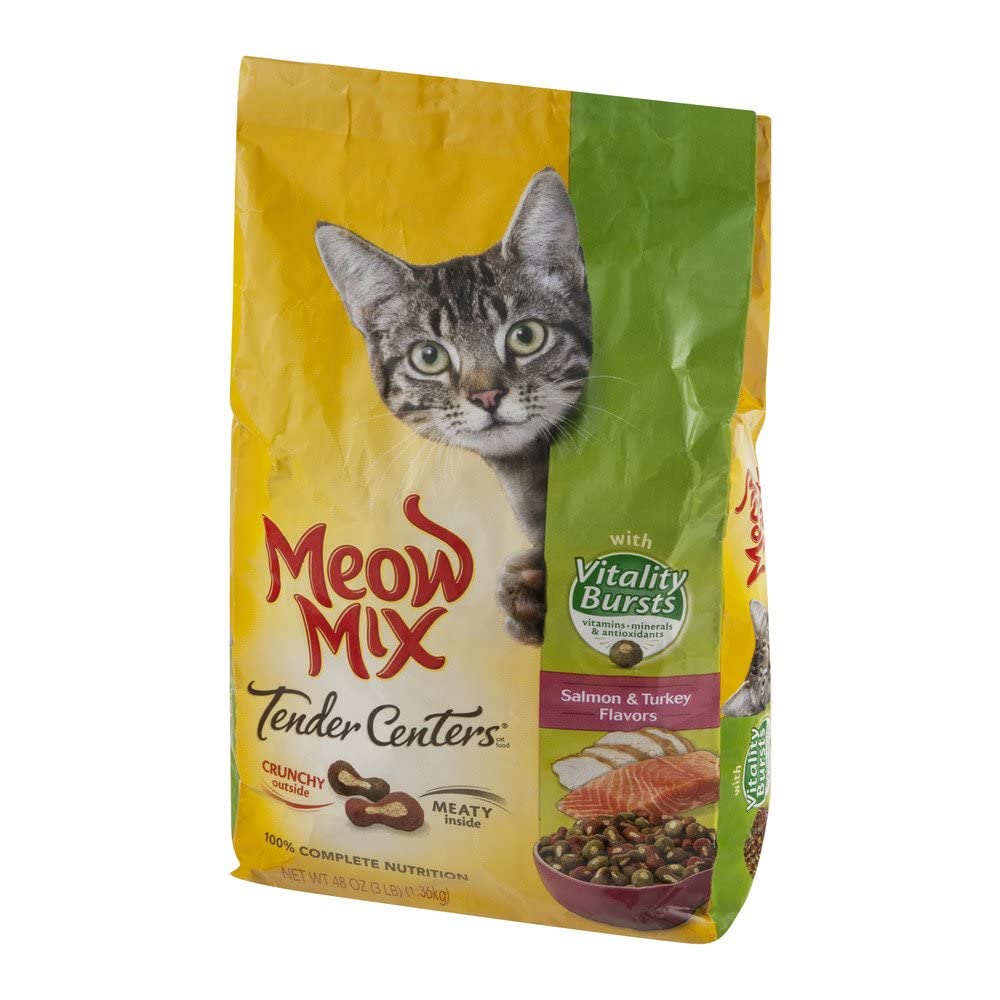 Meow Mix mise en situation cuisine illustrant le rangement et la praticité du multi-pack