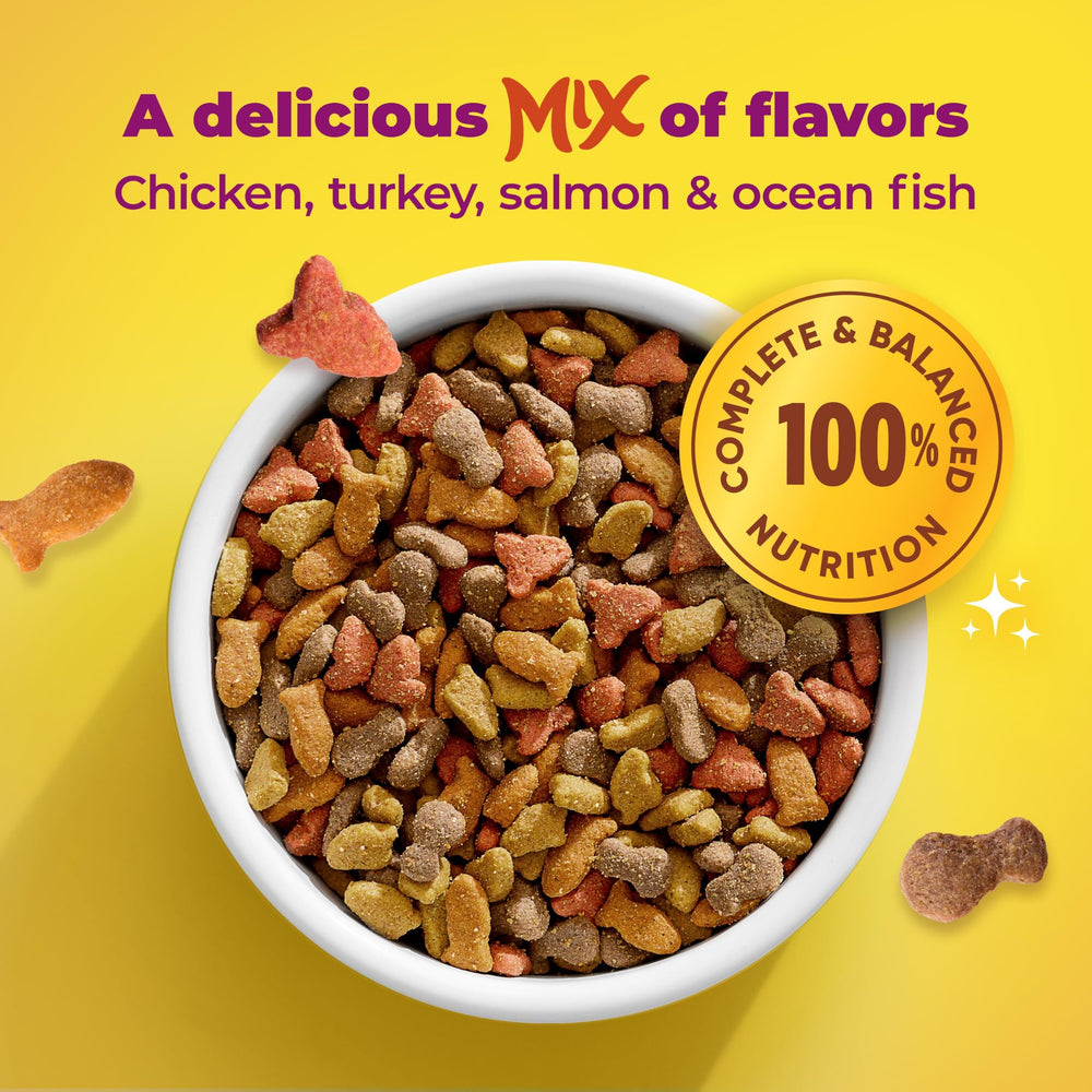 Meow Mix mélange de couleurs et formes stimulant l'appétence