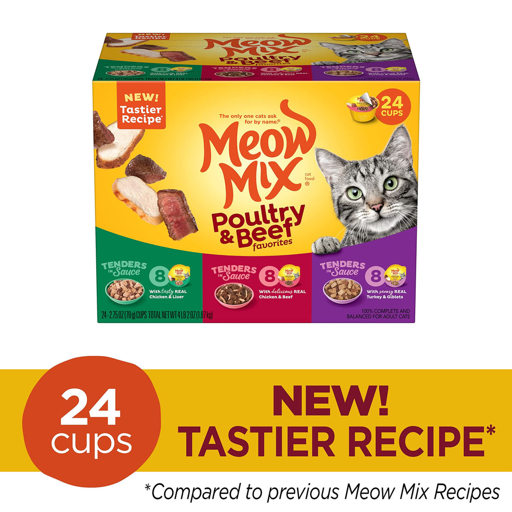 Meow Mix comparaison taille d’une coupelle pour contrôle des portions
