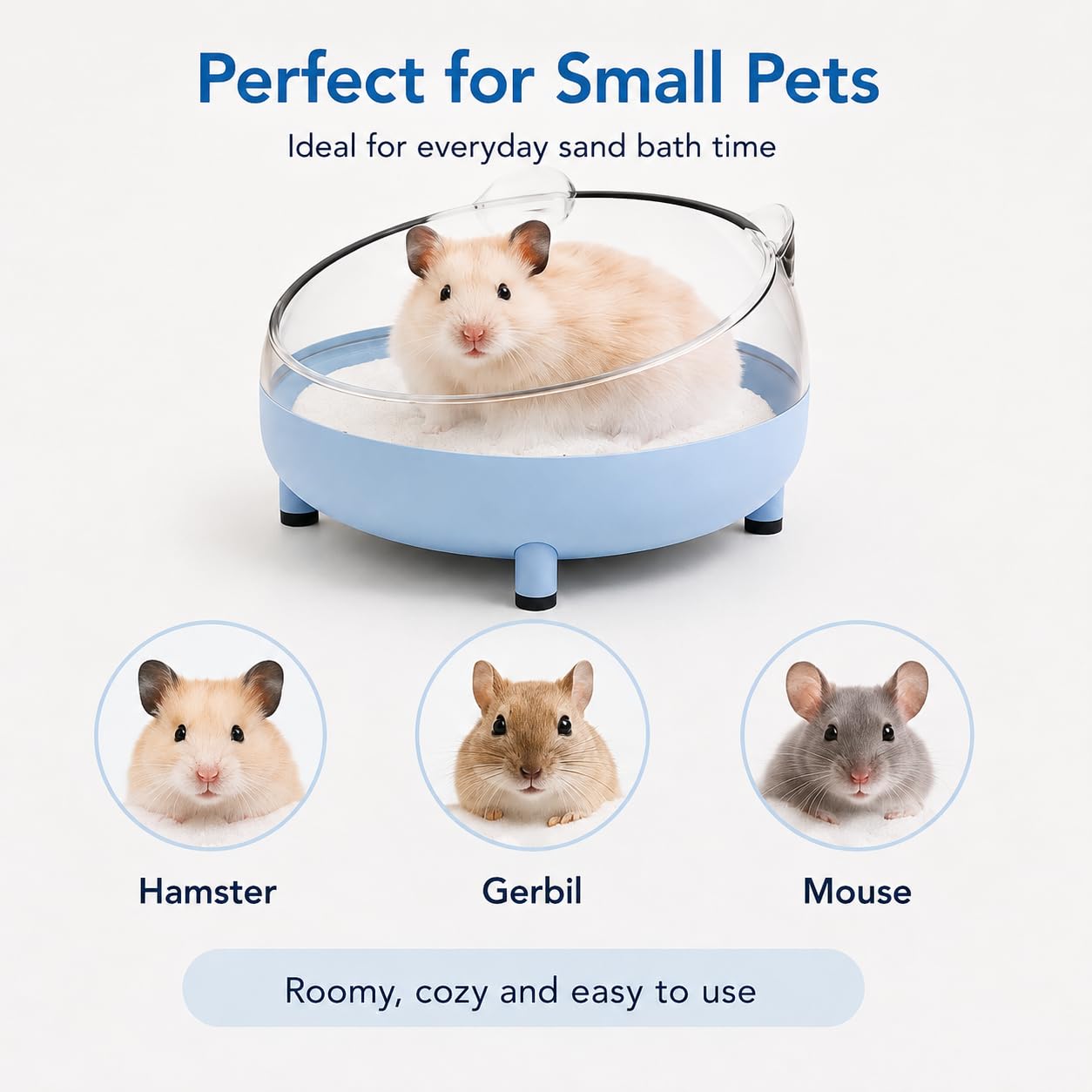 Meow&Woof bac dans cage avec hamster réduisant poussière et désordre