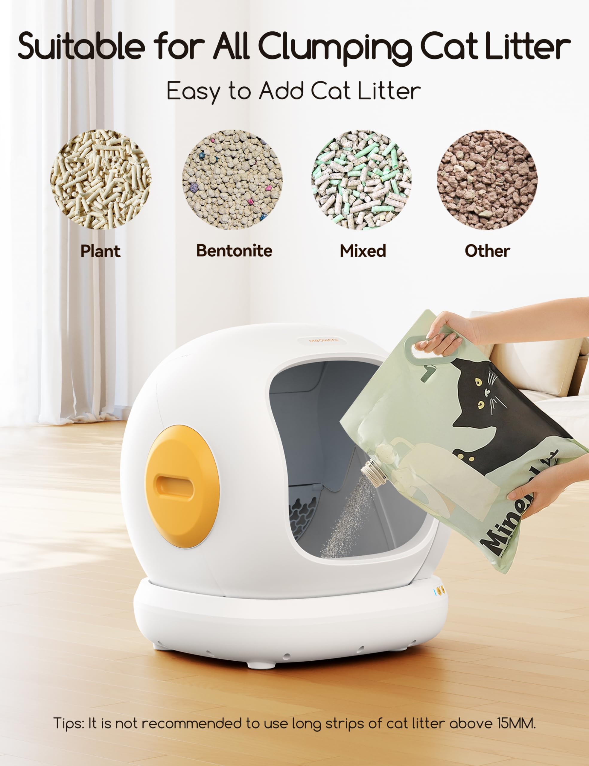 Meowant détail moteur silencieux offrant fonctionnement discret