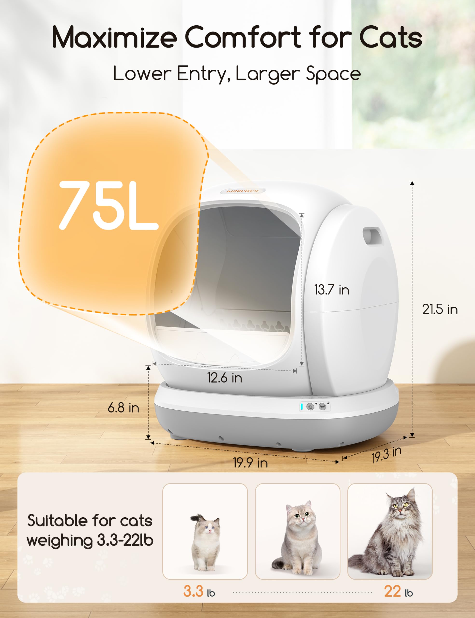 Détail du mécanisme moteur Meowant, fonctionnement ultra‑silencieux