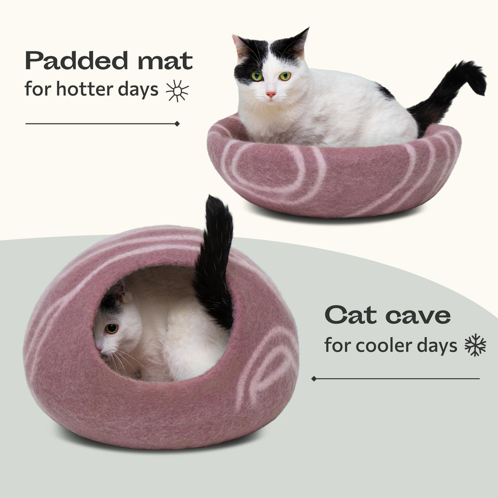 MEOWFIA Cat Cave posé dans un salon moderne montrant intégration déco