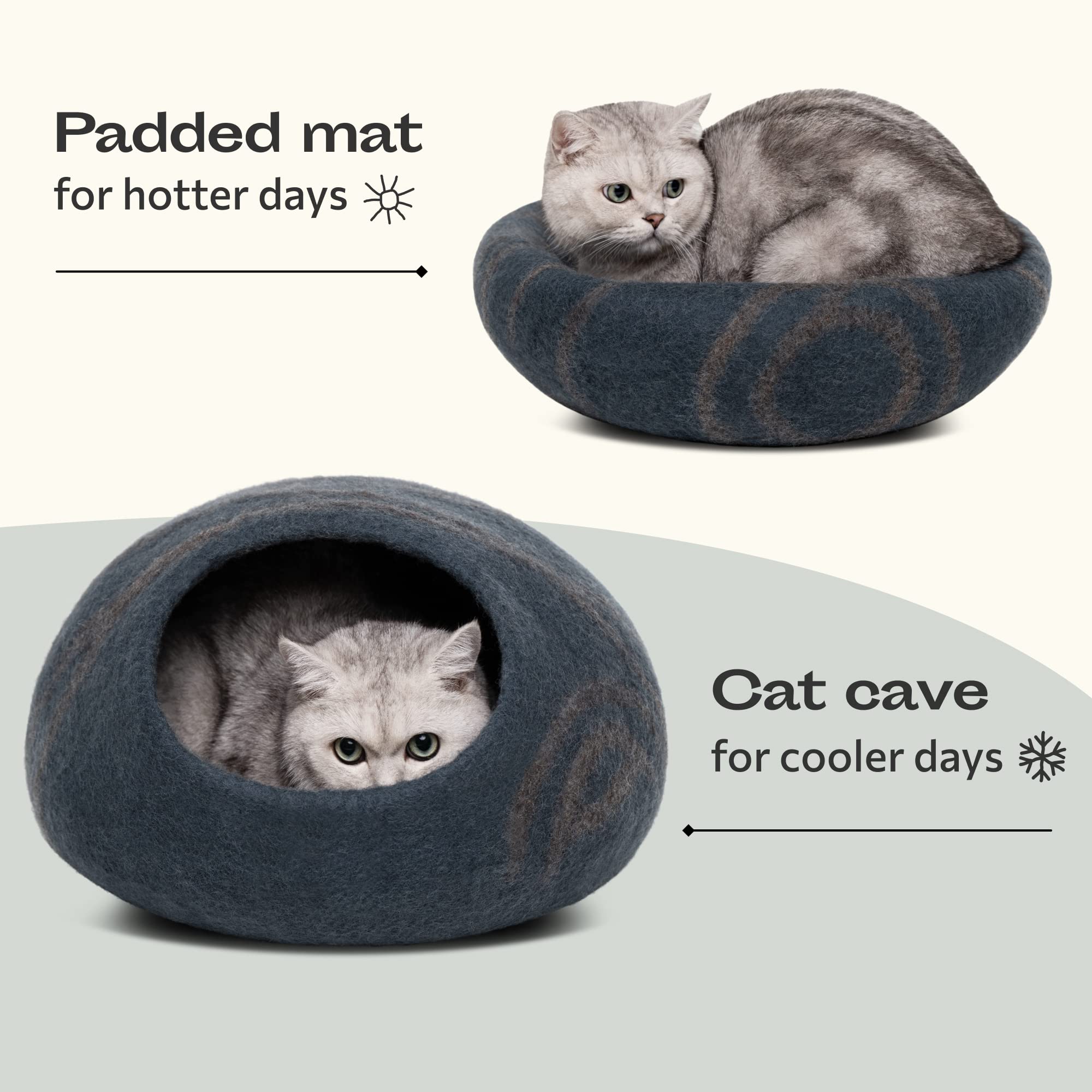 MEOWFIA comparaison taille M, visualiser l'échelle du couchage