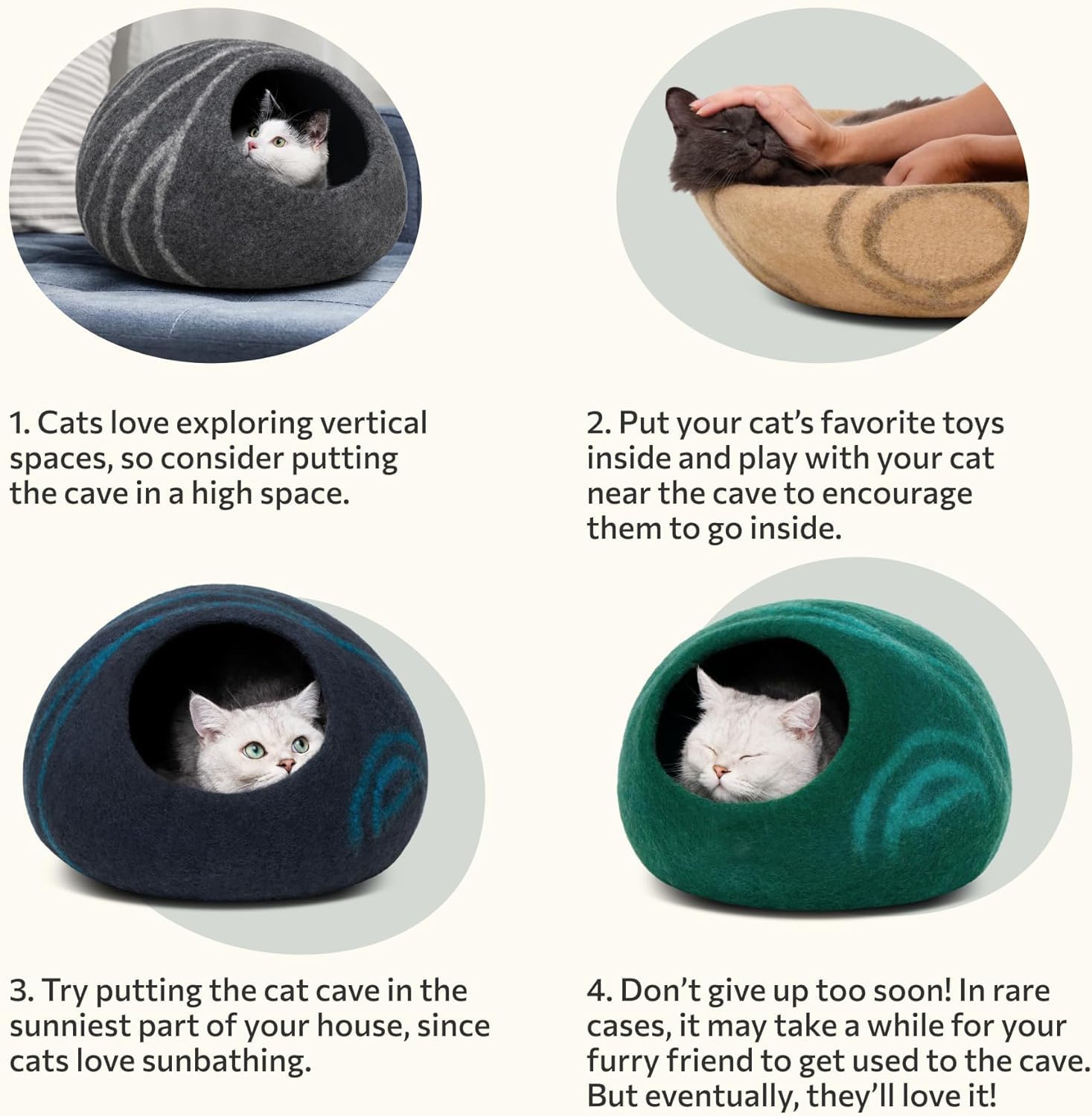 MEOWFIA cat cave dans un salon stylé, s'intègre au décor et protège les sols