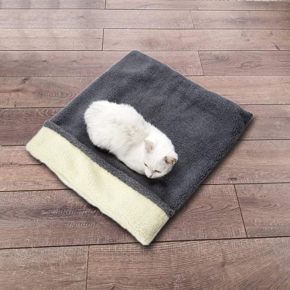 Meowgod sac installé dans salon créant un coin cosy et apaisant