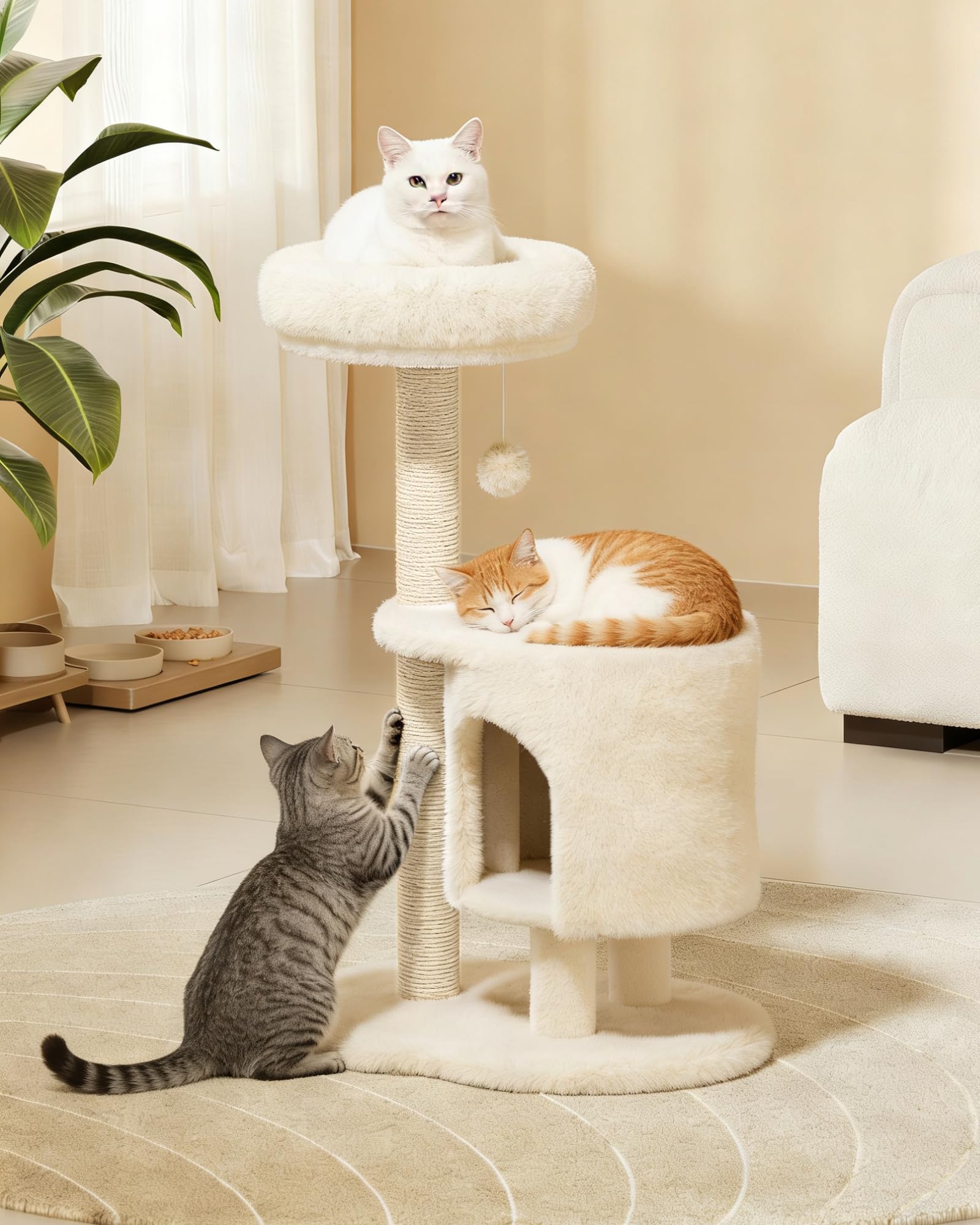 Détail corde sisal MeowHomm durable pour entretien naturel des griffes