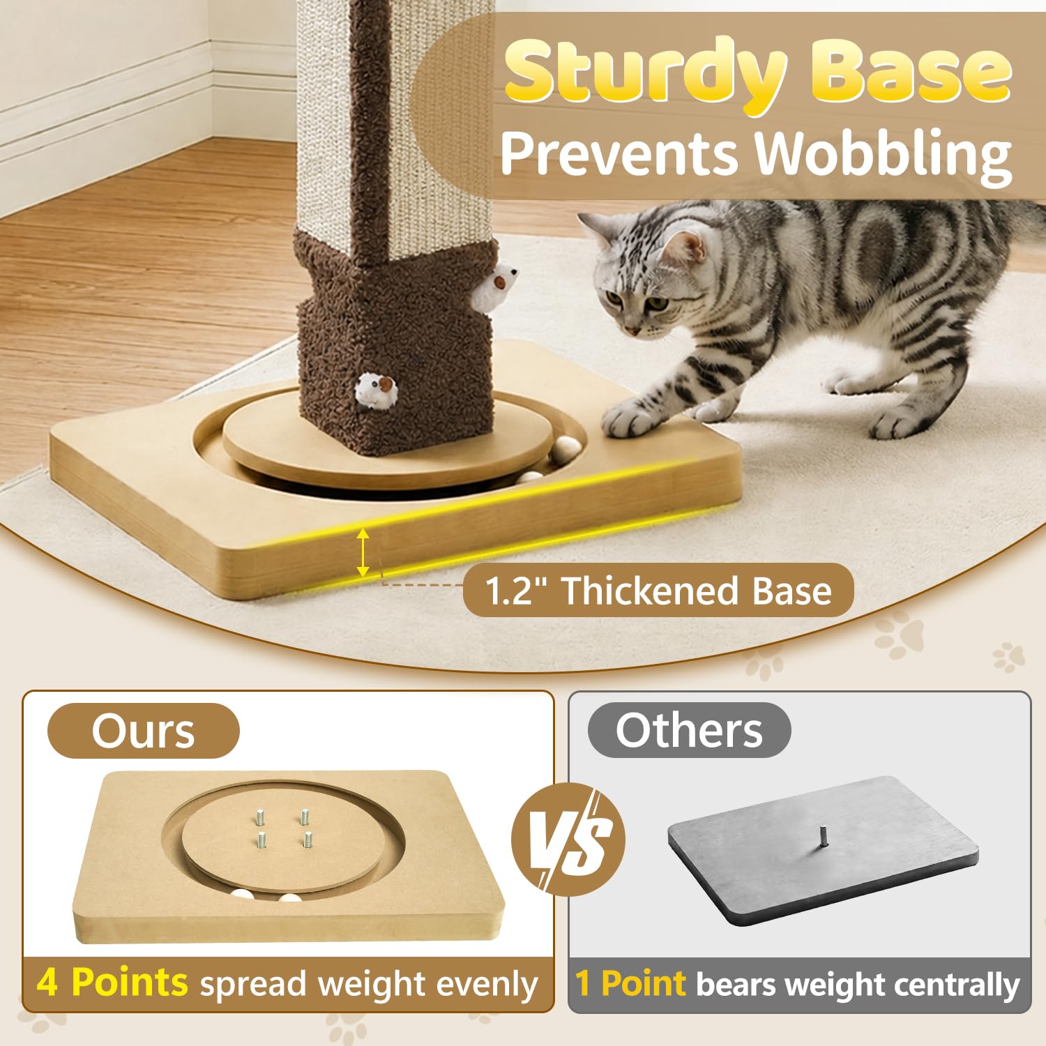 Meowker gros plan sur sisal renforcé, surface résistante et agréable pour les pattes