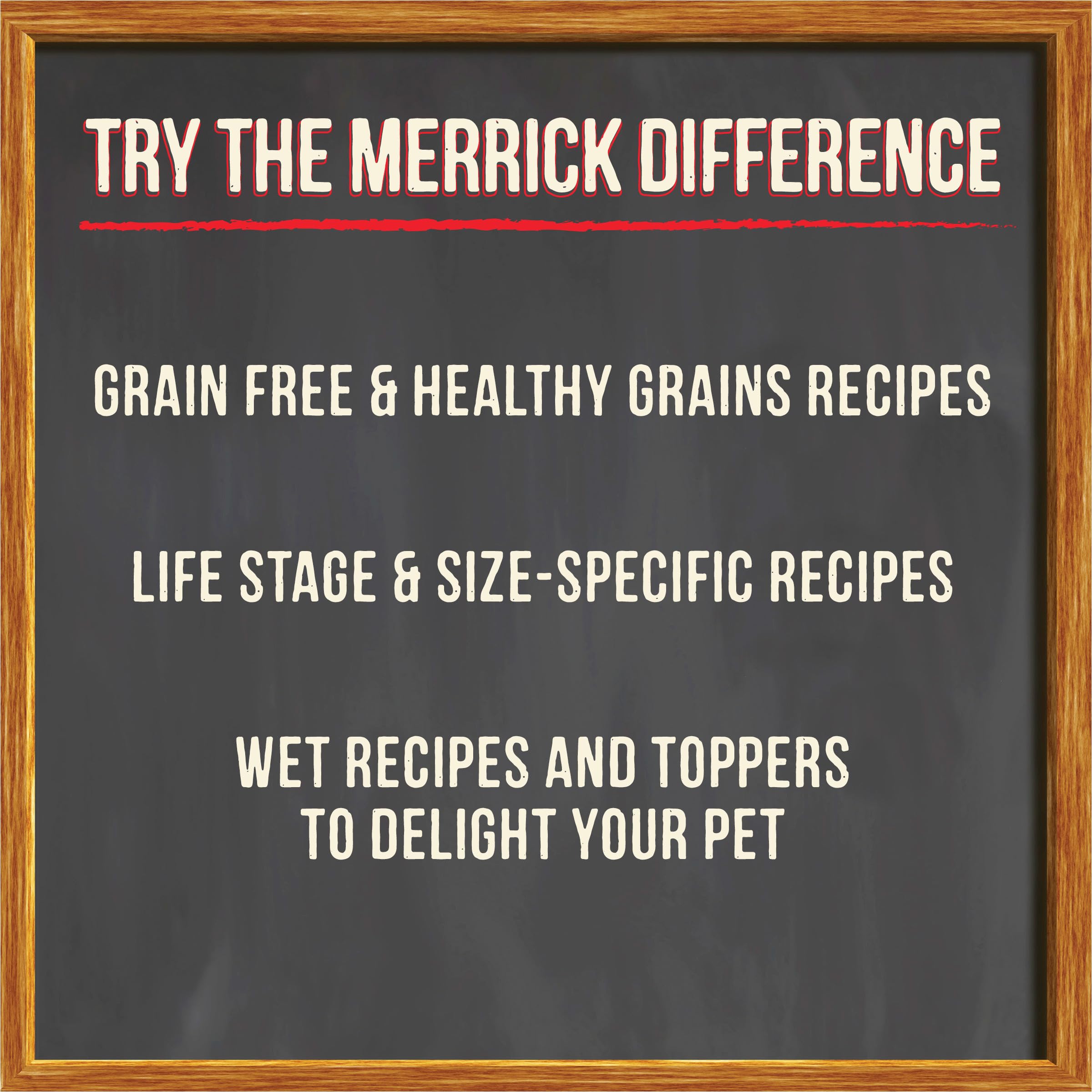Merrick chien adulte mange pâté en intérieur, bénéfice attractivité pour l’animal
