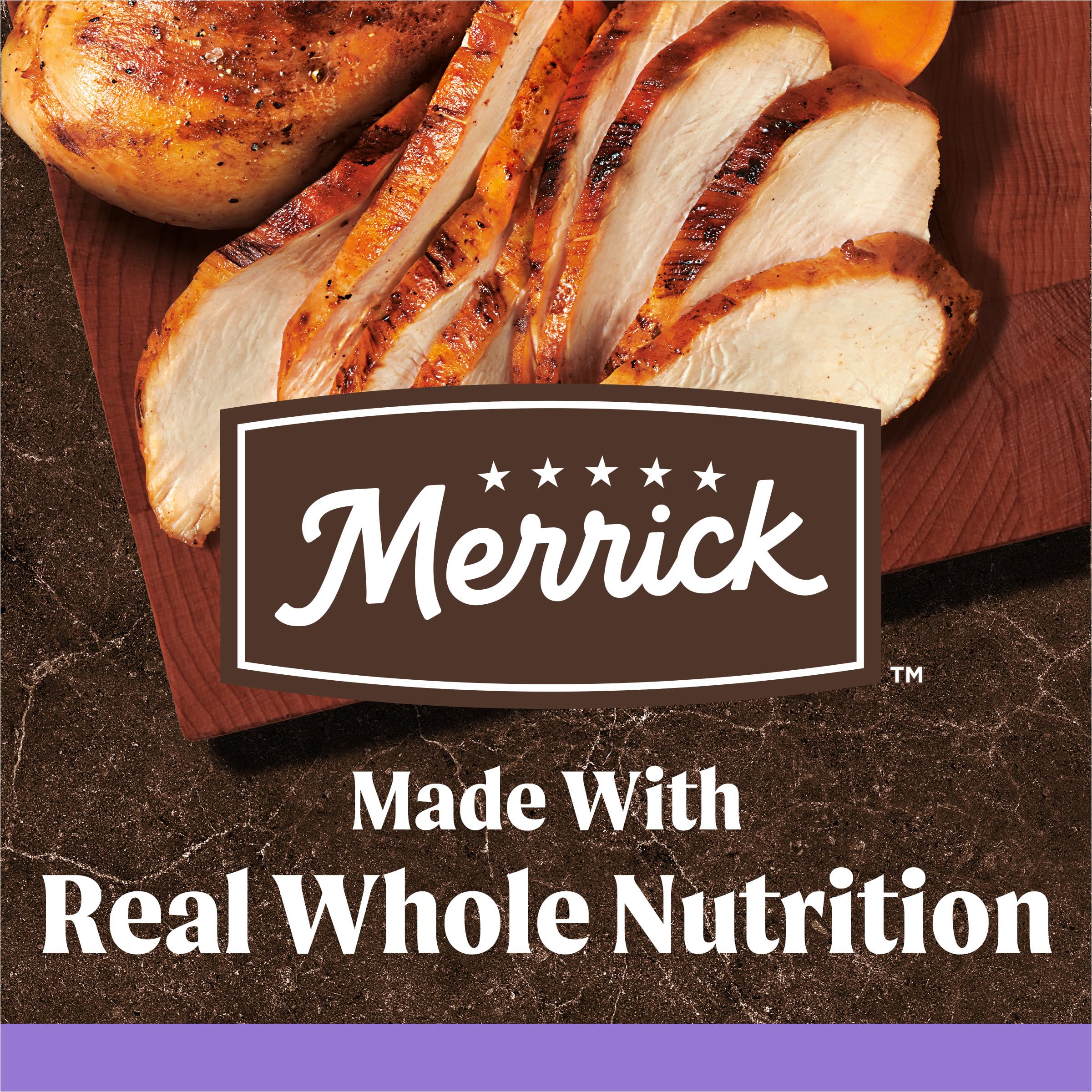 Merrick morceau de poulet frais illustrant source de protéines de qualité