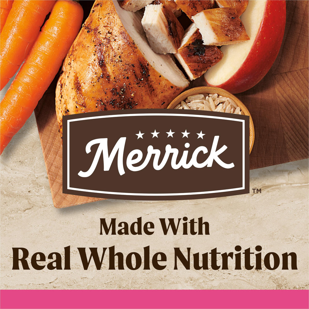 Merrick gros plan sur la texture des croquettes bénéficient digestion