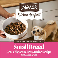 Merrick comparaison taille croquette dans la main adapté petites races