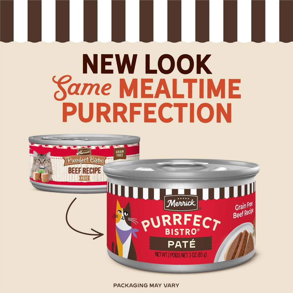 Gros plan pâté Merrick montrant texture lisse et appétence élevée