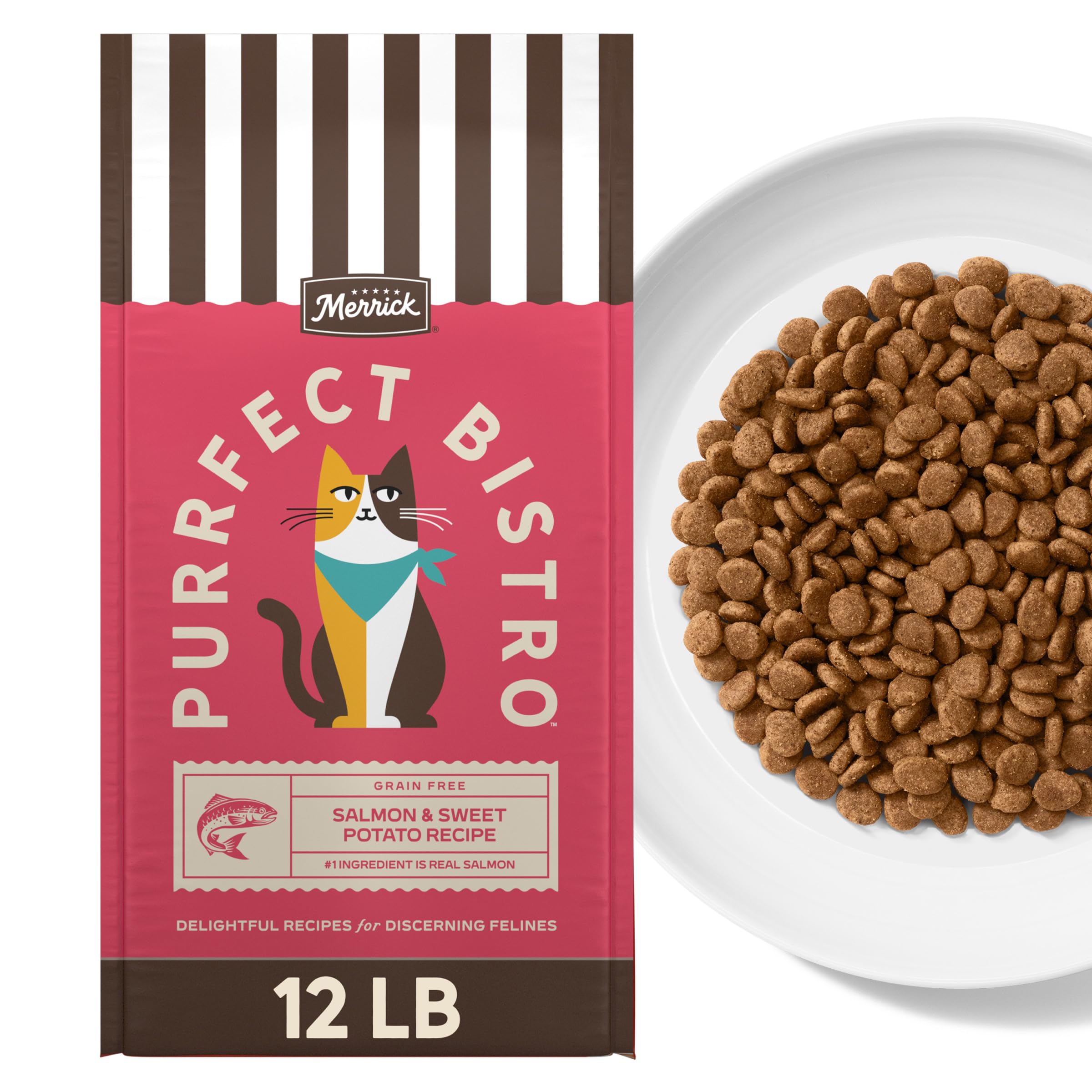 Merrick sac avant montrant la recette saumon pour appétit attirant