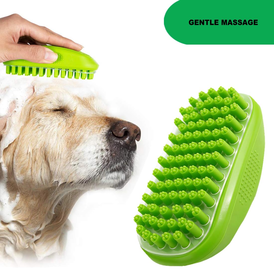 Metopets brosse curry écran amovible retiré pour un nettoyage rapide et facile