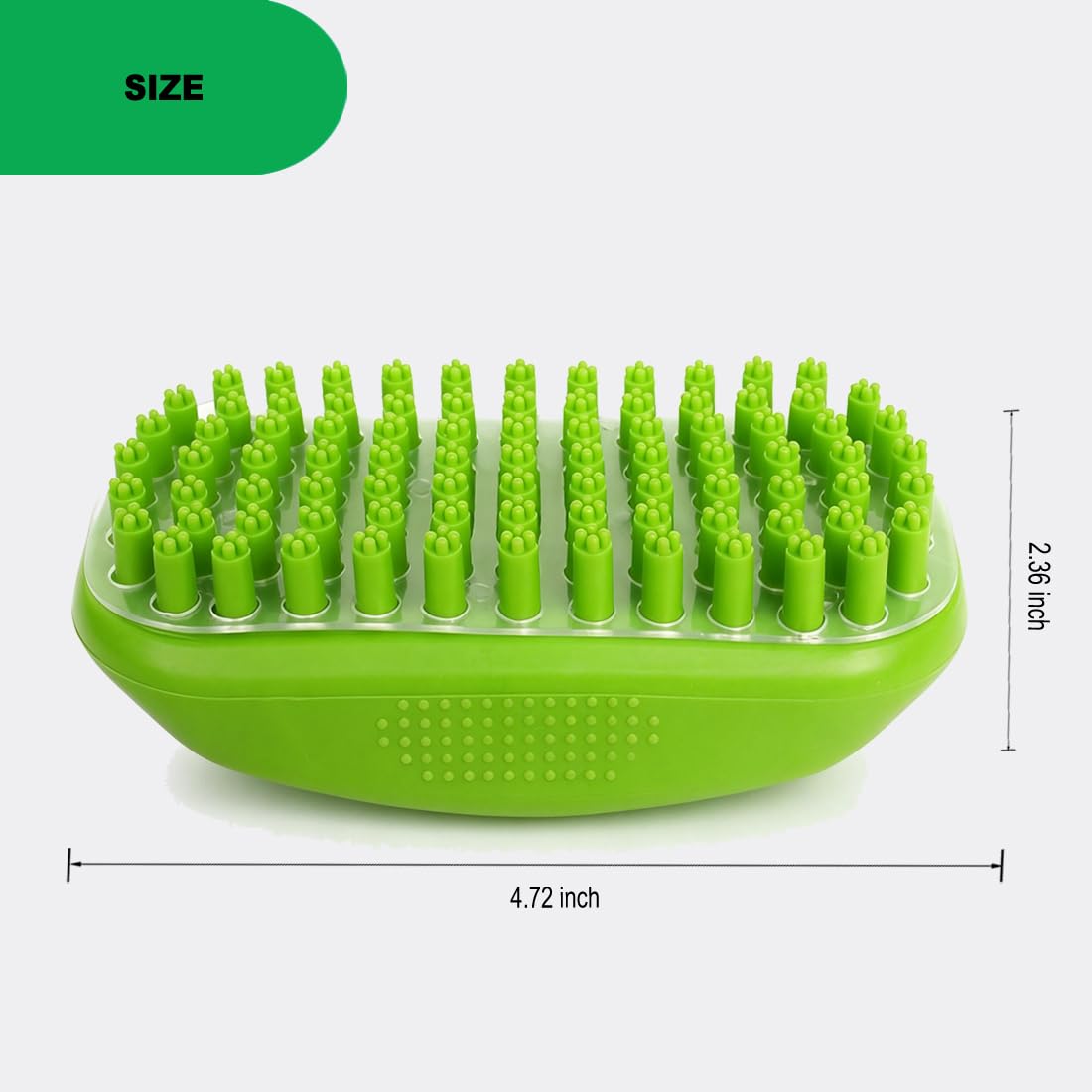 Metopets brosse curry détail de la poignée antidérapante pour meilleure prise