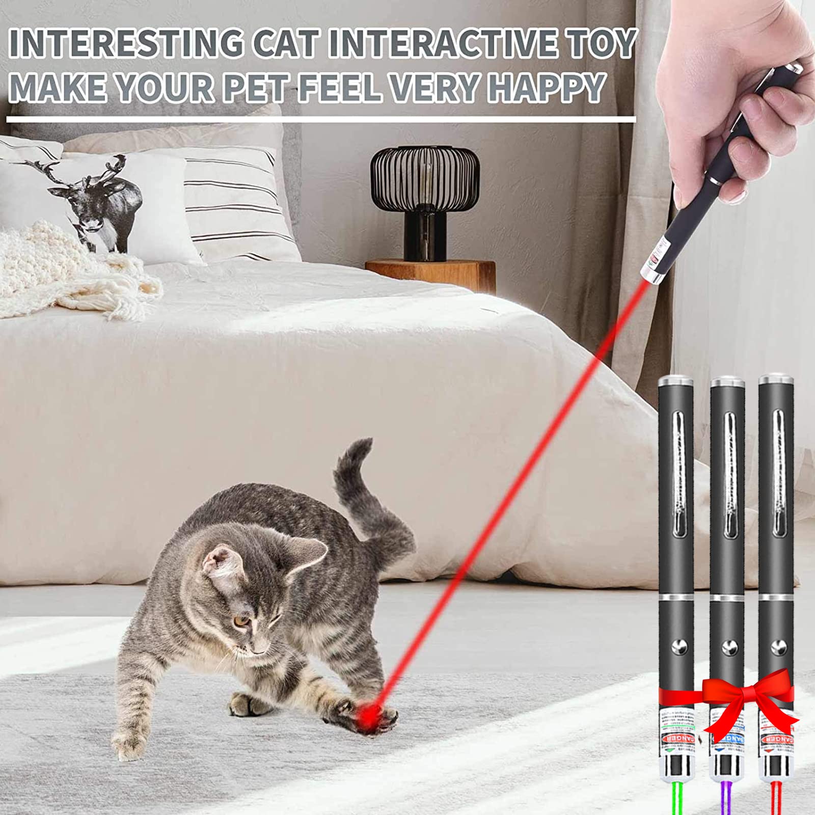 MEUSNo jouet en usage chat poursuit point lumineux pour exercice