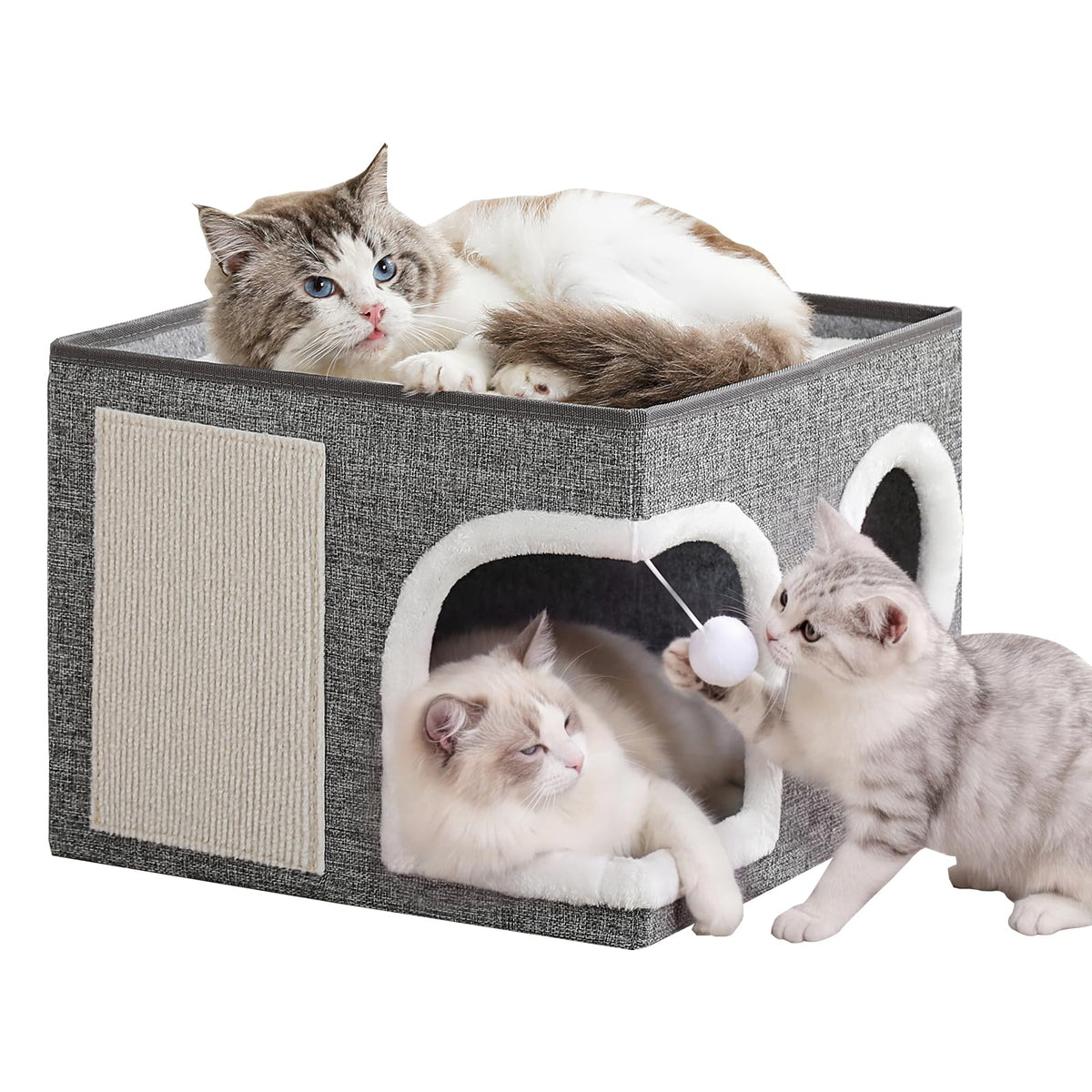 MewCharm lit niche gris face montrant refuge et confort