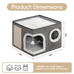MewCharm tapis réversible velours et lin pour saisons
