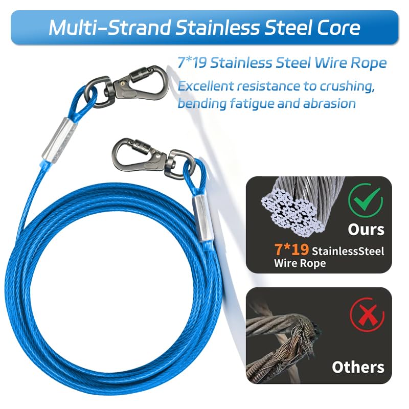 Mi PupJoy gros plan tresse acier montrant résistance anti-morsure