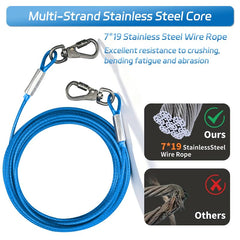 Mi PupJoy gros plan tresse acier montrant résistance anti-morsure