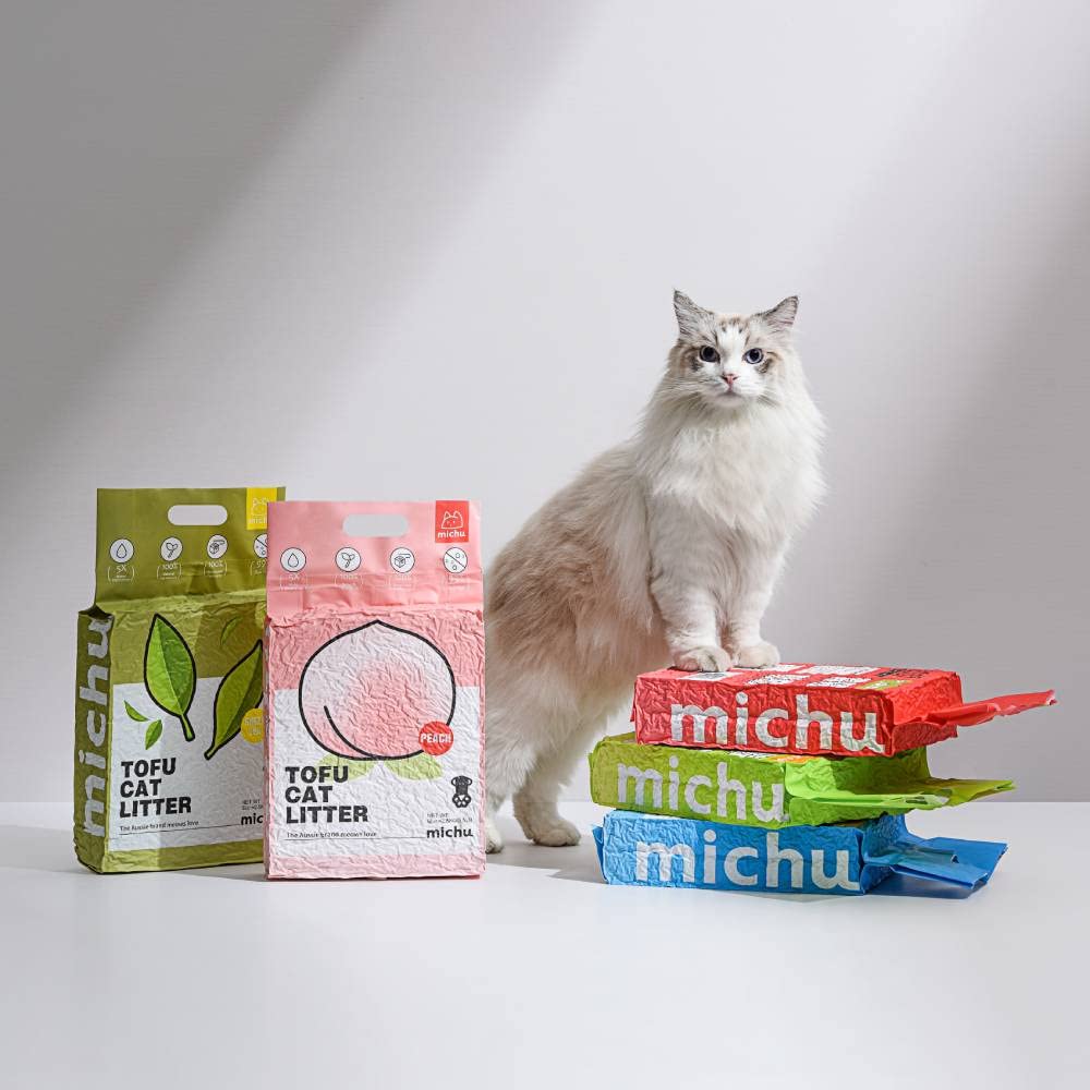 Michu étiquette informations affichant ingrédients naturels et biodégradabilité