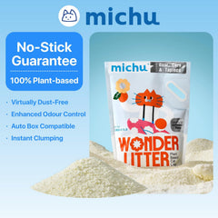 Michu gros plan sur granulés de manioc montrant texture absorbante