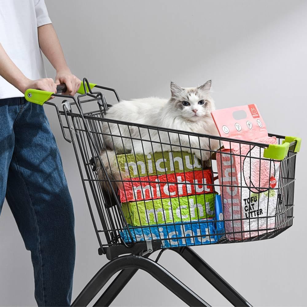 Michu dans bac de litière illustrant bonne formation de mottes