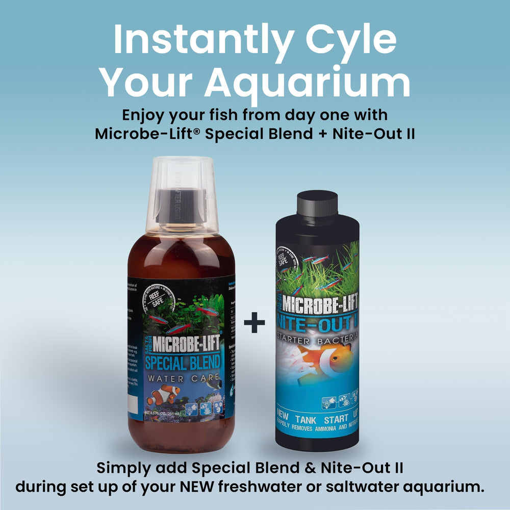 MICROBE-LIFT aquarium marin avec coraux montrant compatibilité