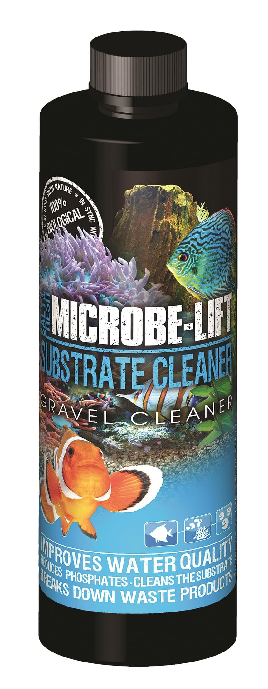 MICROBE-LIFT emballage avant montrant produit et bénéfice nettoyage profond
