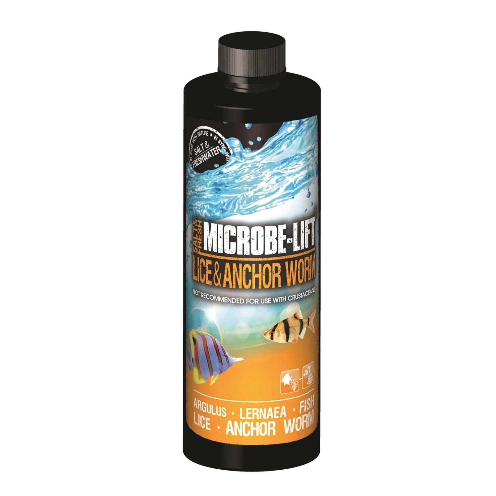 MICROBE-LIFT flacon en gros plan montrant l'étiquette, traitement précis pour aquarium
