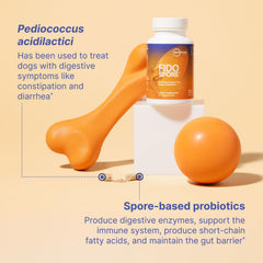 Microbiome Labs Fidospore poudre saupoudrée sur croquettes pour appétence améliorée